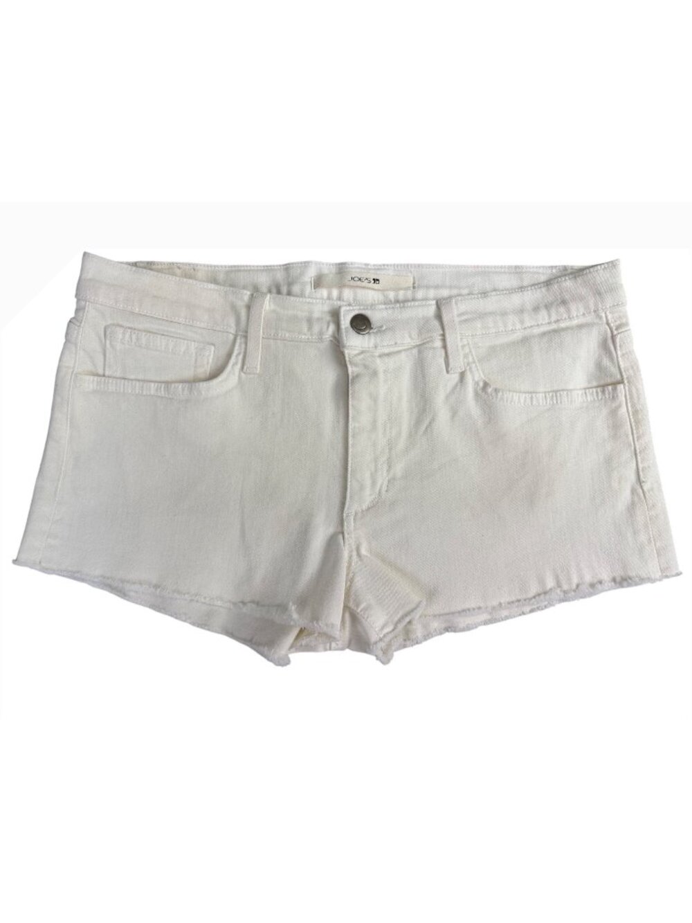 Joes White Denim Distressed Shorts Womens W32 Retro Hippie Beach Travel USA